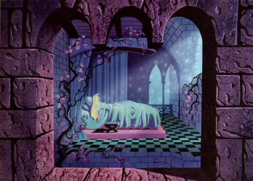 Concept art for the Sleeping Beauty Castle Walk Through by Eyvind Earle (&frac12;)