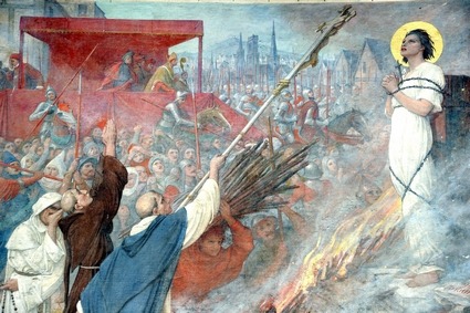hierarchical-aestheticism:Basilica of St. Joan of Arc Domremy. paintings by Lionel Royer 