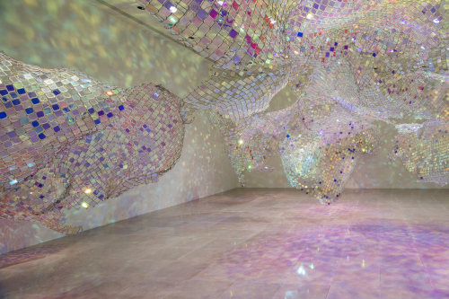 myampgoesto11:  Soo Sunny Park: Unwoven Light at Rice Gallery watch the video All photos © Nash Baker.  Just beautiful