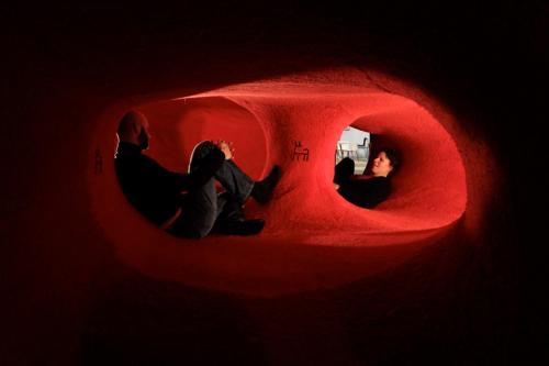 mexicanist:  Tuft Zürich, Numen/For Use’s installation made from tape and carpet. 