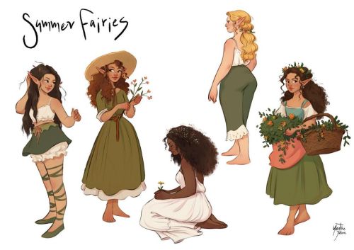 Second part of my Seasonal Fairies series is finally here! ☀️ Which one is your favorite? • I&r