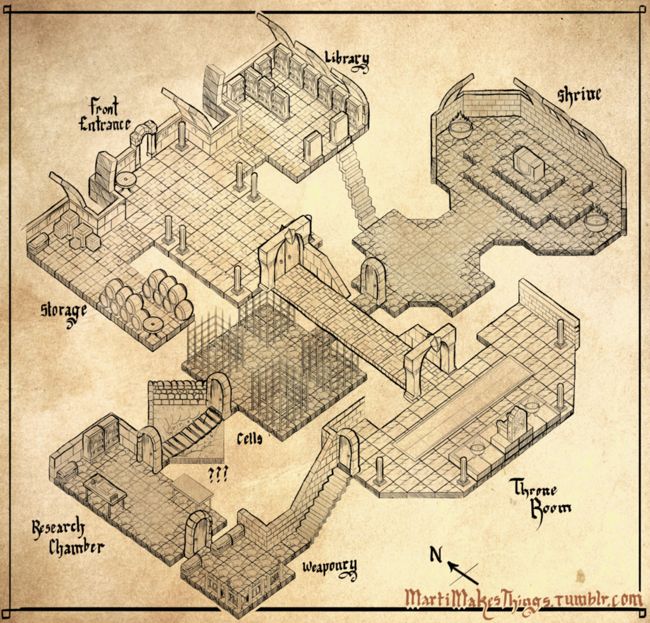 Isometric Dungeon Map