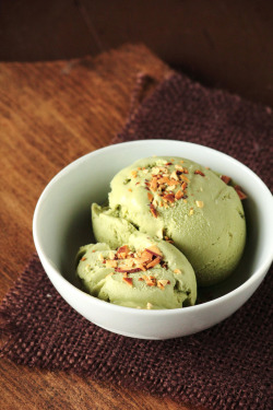 delectabledelight:  Green Tea Coconut Ice Cream (by pastryaffair) 