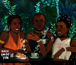 nahgwooyin:every week they meet up for Roast T’Challa Tuesdays