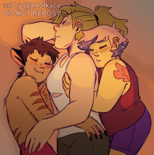 Glitradora sleepy cuddle time for a ko-fi request!! I will never stop drawing soft naps, they are the best ;v;