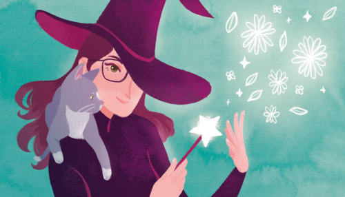 a witchy lil self portrait gif 