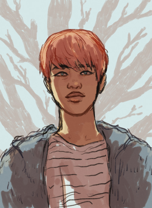 I’ve been in a pretty big art slump lately, so I’m drawing some stuff my bts screenshot folder to tr