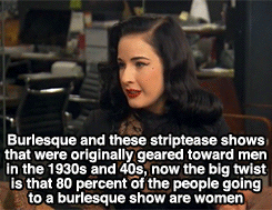 huffingtonpost:  Dita Von Teese: Burlesque Offers ‘Different Version Of Sensuality’ That Is Absolutely Feminist  Dita Von Teese has some knowledge to drop on anyone concerned that a burlesque show is no place for feminism. For the full interview