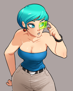 teutron: Bulma messing around with the Scouter.