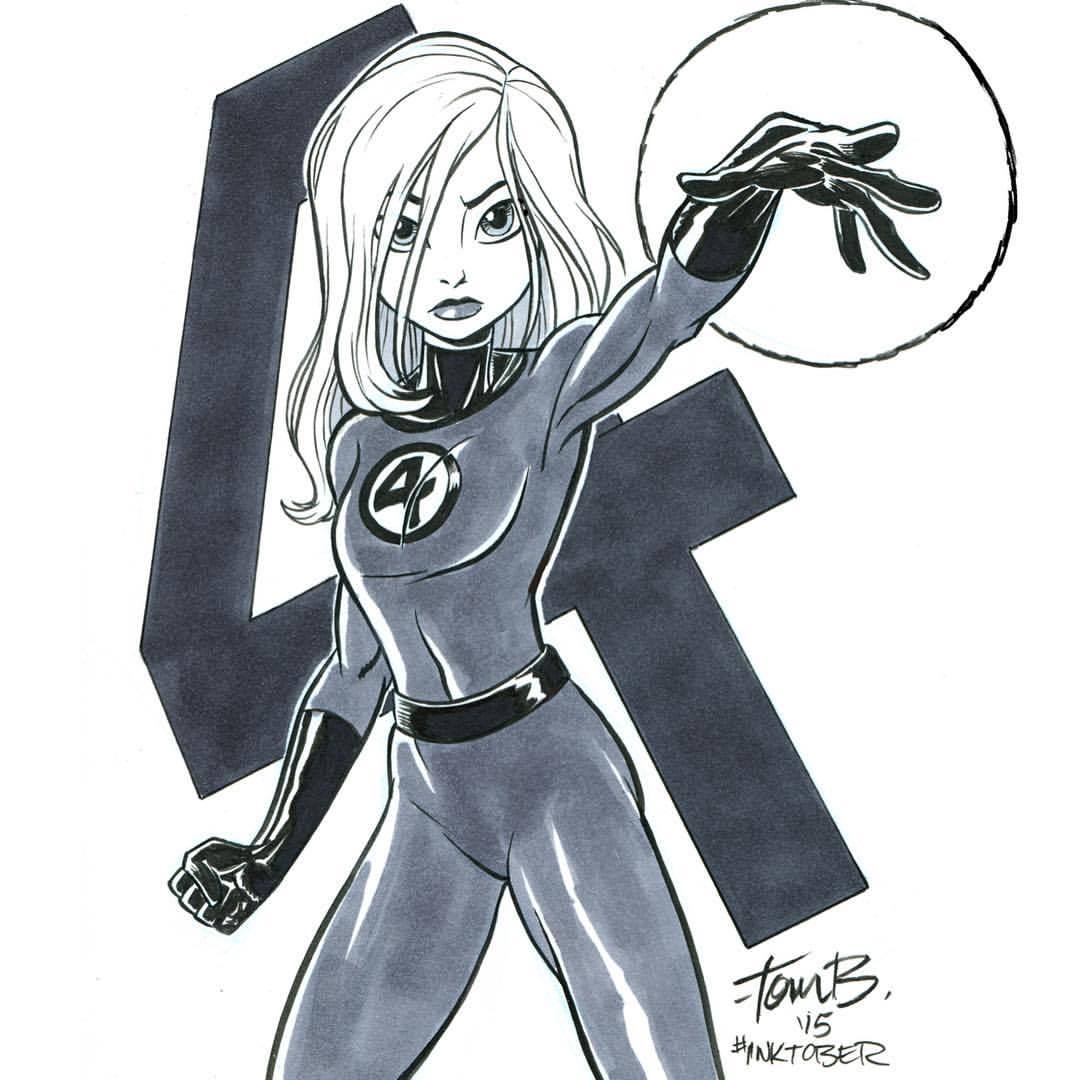 tombancroft1:  Today’s #inktober “Classic Marvel” themed character is Sue Storm