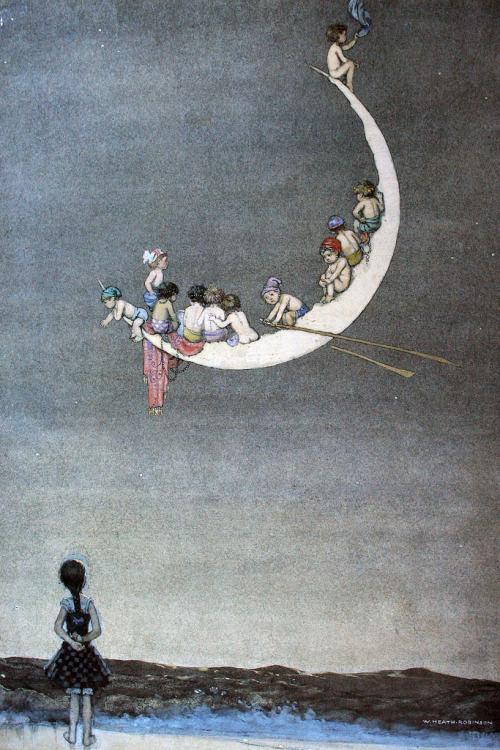 The Moon&rsquo;s First Voyage by W. Heath Robinson (1916)