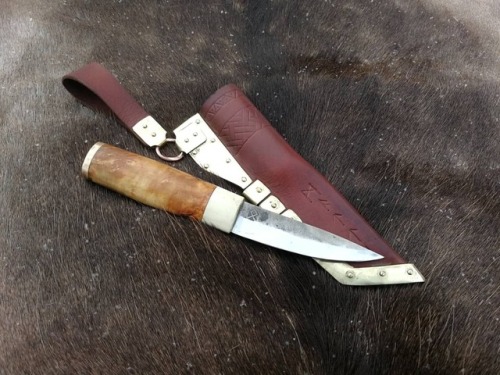 Commission work Viking style knife &amp; sheath. My other work can be found from Etsy shop:https