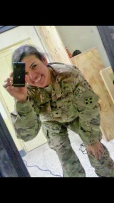 militarysluts:  Army 4ID SPC strips out of her uniform and takes