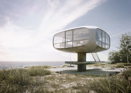 crystalfishy: mangodebango: Ulrich Müther Lifeguard Station (built in 1972), Binz, on the Islan