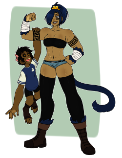 arlymone:  Strong hairy mom and her adoptive