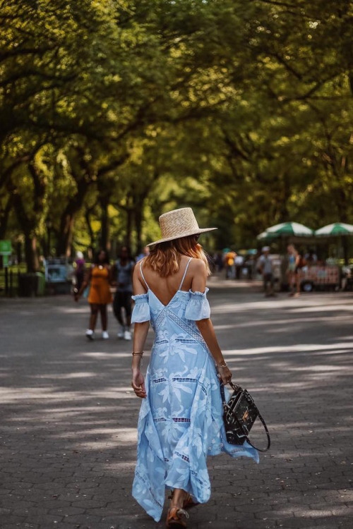 dress blue maxi