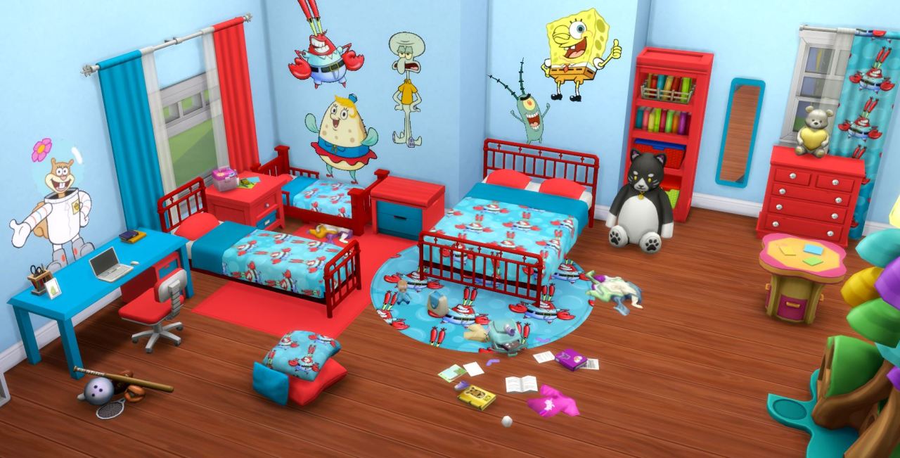 I Create Bedroom Sets For The Sims 4 — Spongebob Squarepants Bedroom