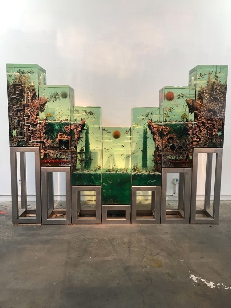 angergrls:collage in resin by Destin Yellin, 2019