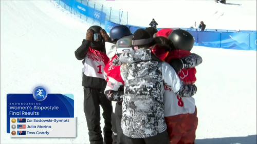 screaming&ndash;axolotl: those hugs at the end of women slopestyle are the highlight of the game