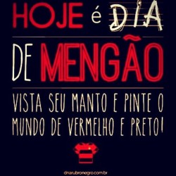 acreditasequiser:  Hoje não será um dia como os outros, não será apenas um dia em que você Flamenguista, acordará e praticará a mesma rotina de sempre. Hoje creio que 40 milhões de pessoas espalhadas por esse mundo, negra ou branca, magra ou gorda,