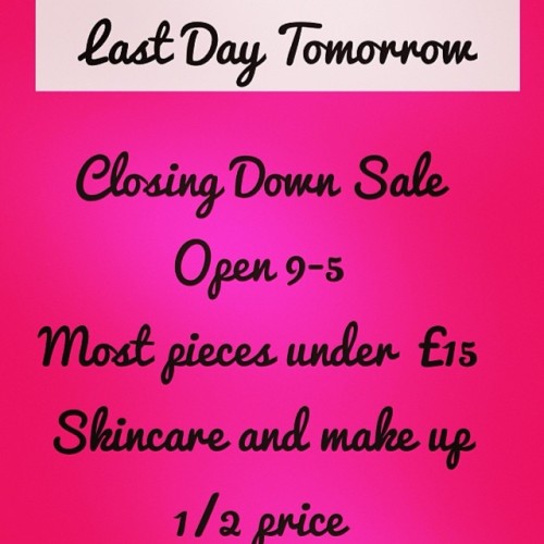 #sale #bridgnorth #shropshire #closing #down #bargains #february #love #boutiqued #lastday http://ift.tt/1hY0VsA