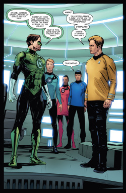 towritecomicsonherarms:  Star Trek/Green Lantern: The Spectrum War #2