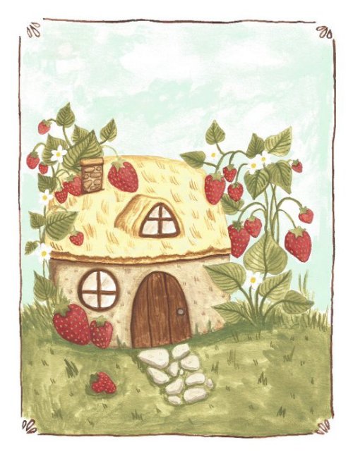 ash-elizabeth-art:Strawberry cottageA high-res downloadable version of this artwork is available her