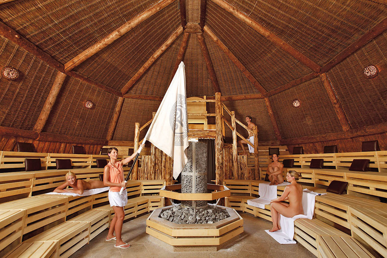   Sauna at Therme Erding in Munich, Germany.   