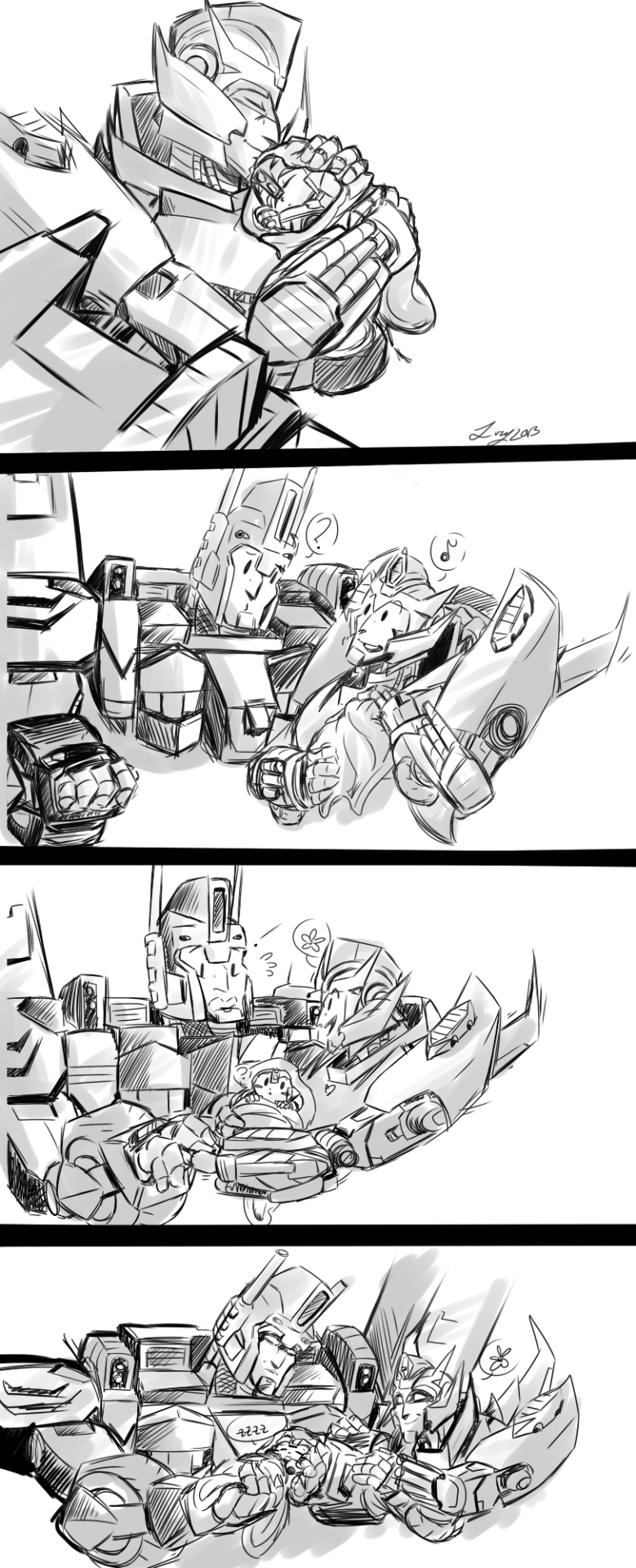 roboticmythos:  Oh boy 3am. Perfect time to doodle a part 2 to that other short comic
