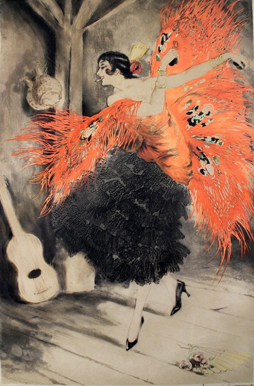 maudelynn:Flamenco Dancer ~ by Louis Icart 