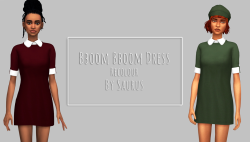 saurussims: I love the Bboom Bboom dress by @trillyke and actually recoloured/textured it on the day