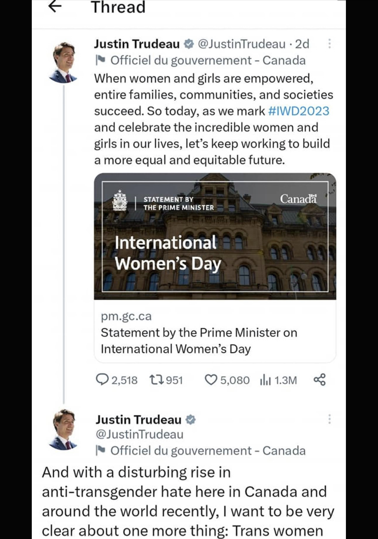 well… gotta remember that this is the same person who appointed 50% of women to his cabinet cuz it was “2k15”. NO. ¼ of your elected  parliament were women. His job was to pick the most qualified ppl period regardless of their genitalia cuz