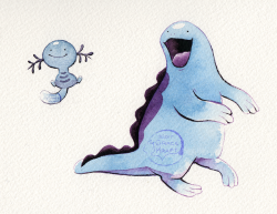 gracekraft:  Some lovable and handsome water boys for this week’s Johtodex update!Wooper and Quagsire have such lovable designs, how can you not love those two adorable faces?