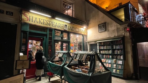Walking Home From Work And Admiring Some Late Night Parisian Bookshops