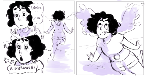 metalwarrior22:  bevsi:  lapis/steven fusion comic!!  You can do it rebeccasugar! 