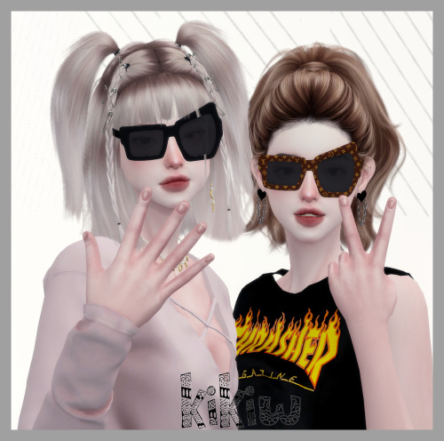 kikiw-sims: [KIKIW]sunglasses with attitude *New mesh*19 colors*Base game compatible*Female＆Male*HQ