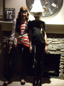 Day 10: Young pirate me and my sister, who went as a lamp that year