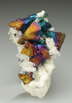 bijoux-et-mineraux:Chalcopyrite, Quartz and Dolomite -  Greystones Quarry, Lezant, Cornwall, England  