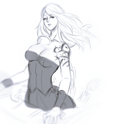 Pentakill Sona Quick Sketch (: