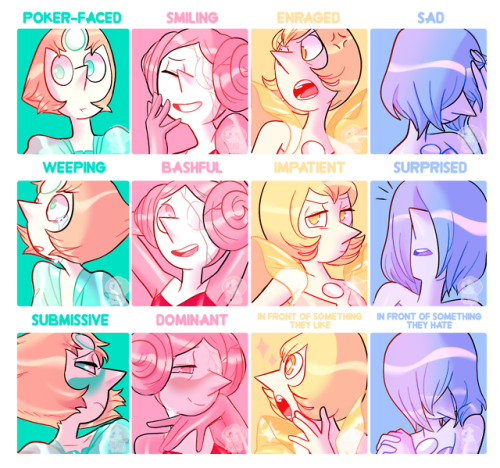 24cr: redid that expression meme with the whole squad! now you can appreciate Pink Pearl and Pearl’s expressions, haha.