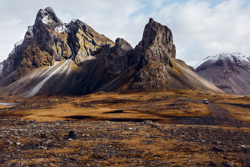 East fjords, IcelandRental car for scaleInstagram | Prints