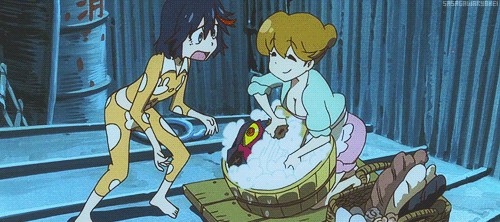 reinerbraun:  Senketsu being tortured cleaned 