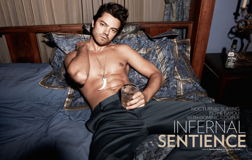 youfallinmyarms:Dominic Cooper, Flaunt Issue 116, photographed by Yu Tsai.