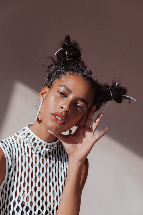 midnight-charm: Amelia Rami photographed by Tom Newton for Into the Gloss Hair by Kendall DorseyMakeup by Marcelo Gutierrez  