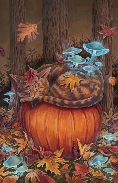 snootyfoxfashion:  Cat Nap Art Print by LisaLaRoseArt