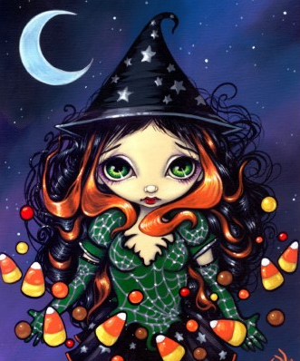 gothfortheholidays:  &ldquo;Little Candy Witch&rdquo; by Jasmine Becket-Griffith.
