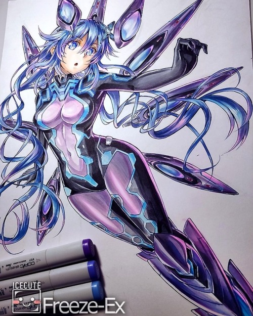 Commission of Neptune Purple heart in Next form from Hyperdimension Neptunia. I had quite a hard tim