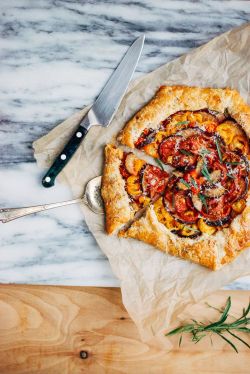 intensefoodcravings:  Tomato and Plum Galette