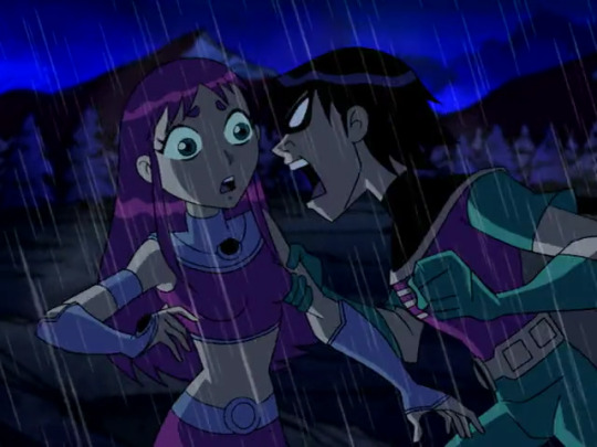 actualclaykaczmarek:  i love Teen Titans because you got the serious moments, like Robin literally showing signs of a severe mental illness (and everyone’s otp being slammed into the ground)and the really disturbing moments like a majority of Raven’s