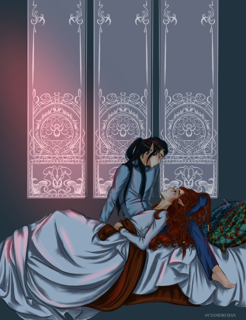 cyanidechan:“Sleep now, Maitimo,” Fingon said as he gently stroked Maedhros’ brow and tucked the bla